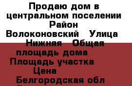Продаю дом в центральном поселении › Район ­ Волоконовский › Улица ­ Нижняя › Общая площадь дома ­ 32 › Площадь участка ­ 31 › Цена ­ 75 000 - Белгородская обл., Волоконовский р-н, Шидловка с. Недвижимость » Дома, коттеджи, дачи продажа   